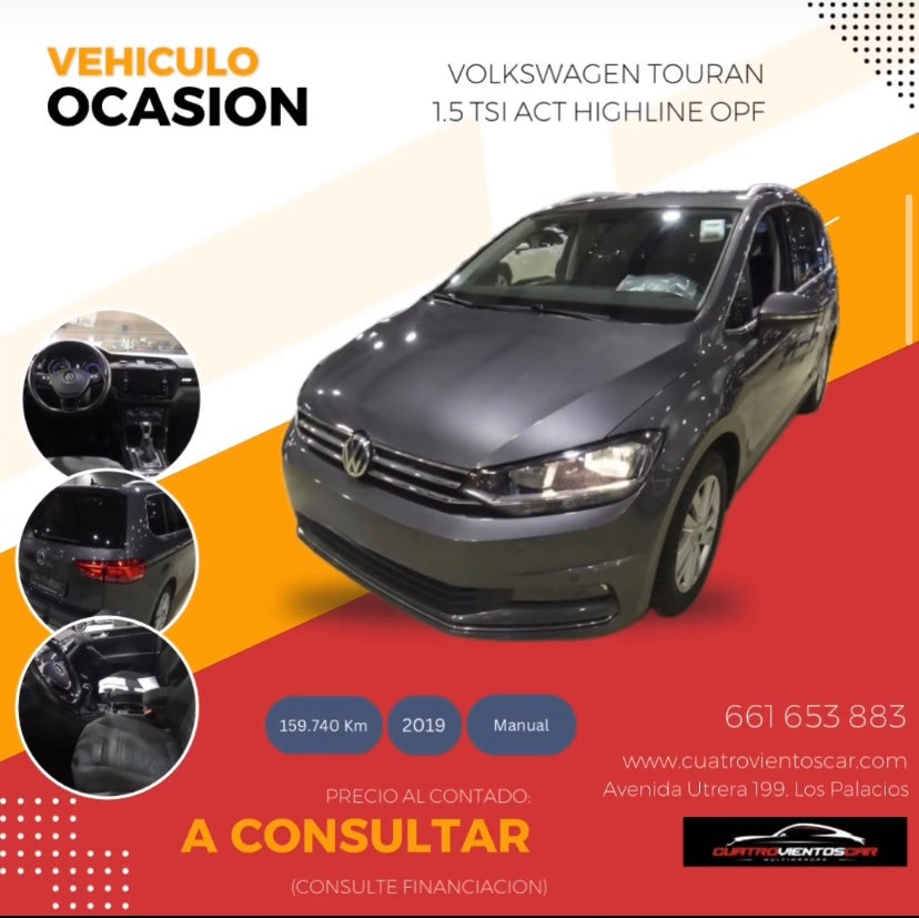 * VENDIDO* VOLKSWAGEN TOURAN 1.5 TSI ACT HIGLINE 150CV